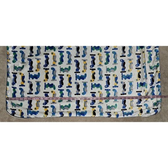 Airplane Fleece Baby Blanket 30x38 RN 119741 Blue Yellow Gray Green Black White - Picture 6 of 7